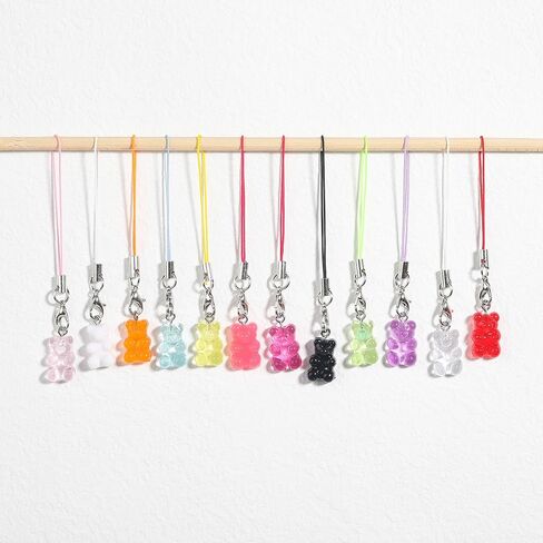 LIRUNQIN Kawaii Phone Charms Aesthetic Accessories Cute Keychain Lanyard String Charm in Kuwait