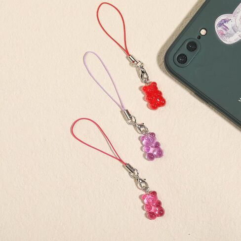 LIRUNQIN Kawaii Phone Charms Aesthetic Accessories Cute Keychain Lanyard String Charm in Kuwait