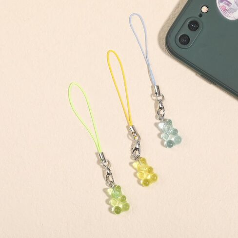 LIRUNQIN Kawaii Phone Charms Aesthetic Accessories Cute Keychain Lanyard String Charm in Kuwait