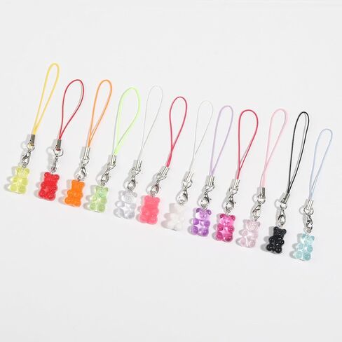 LIRUNQIN Kawaii Phone Charms Aesthetic Accessories Cute Keychain Lanyard String Charm in Kuwait