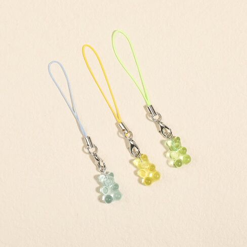 LIRUNQIN Kawaii Phone Charms Aesthetic Accessories Cute Keychain Lanyard String Charm in Kuwait