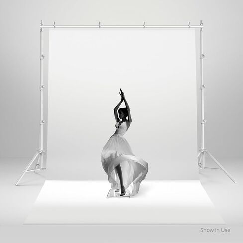 Julius Studio 10 x 9.8 feet (New) Heavy Duty Large White Backdrop Stands, Background Support, Metal Cap Head Thicker Joints for Enhanced Stability, White Spring Clamps, Photo Video Studio, JSAG838 in Kuwait