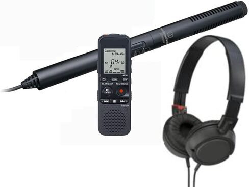 مجموعة ميكروفون ومسجل احترافي من Sound Pro III - ميكروفون مقاس 10 بوصات، يسجل ما يصل إلى 530 ساعة - ميكروفونات احترافية للمراقبة الخارجية - تلتقط المحادثات على بعد يصل إلى 300 قدم in Kuwait