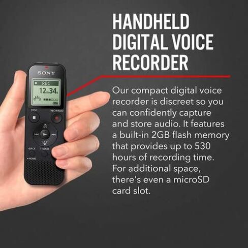 مجموعة ميكروفون ومسجل احترافي من Sound Pro III - ميكروفون مقاس 10 بوصات، يسجل ما يصل إلى 530 ساعة - ميكروفونات احترافية للمراقبة الخارجية - تلتقط المحادثات على بعد يصل إلى 300 قدم in Kuwait