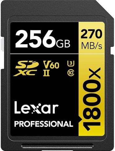 ليكسار بطاقة ذاكرة الفئة الذهبية الاحترافية 1800x 256GB UHS-II U3 SDXC in Saudi Arabia