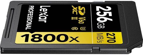 ليكسار بطاقة ذاكرة الفئة الذهبية الاحترافية 1800x 256GB UHS-II U3 SDXC in Saudi Arabia