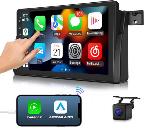 Eonon CarPlay & Android Auto Car Stereo Receiver, Android 10.0 Car Stereo Ultra-Thin 3+32GB Car Radio, Compatible with BMW 3 Series 1999-2005 (E46), Bluetooth 5.0/4 Sets of UI, 9 Inch-Q50Pro in Saudi Arabia