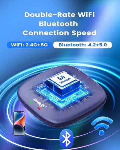 CarlinKit Android 12.0 System Wireless CarPlay Adapter - Apple CarPlay & Android Auto Magic Box Netflix YouTube Google Play QCM6125 8core 4G+64G WiFi 2.4G+5G Bluetooth 4.2BLE+5.0 GPS+Glonass 4GNetwork in Saudi Arabia