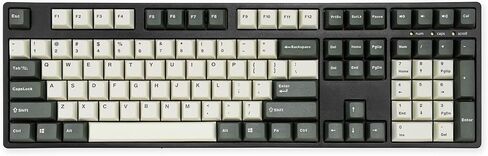ikbc CD108 V2 لوحة مفاتيح ميكانيكية مريحة عتيقة مع مفتاح Cherry MX Brown لجهاز Win وMac، لوحة مفاتيح كاملة الحجم تستخدم أغطية مفاتيح Mistel ذات اللونين الرجعية PBT مزدوجة اللقطة لسطح المكتب والكمبيوتر المحمول in Kuwait
