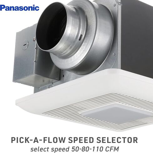Panasonic FV-0511VQL1 WhisperCeiling DC Ventilation Fan with LED Light - 50-80-110 CFM - Quiet Bathroom Ceiling Fan in Saudi Arabia
