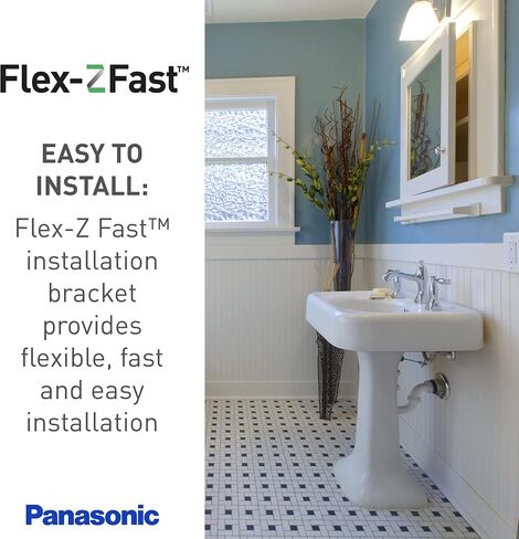 Panasonic FV-0511VQL1 WhisperCeiling DC Ventilation Fan with LED Light - 50-80-110 CFM - Quiet Bathroom Ceiling Fan in Saudi Arabia