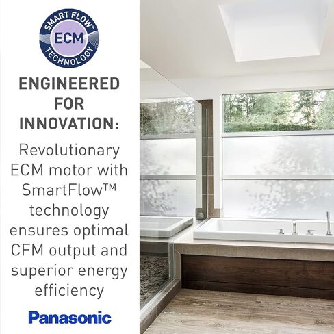 Panasonic FV-0511VQL1 WhisperCeiling DC Ventilation Fan with LED Light - 50-80-110 CFM - Quiet Bathroom Ceiling Fan in Saudi Arabia