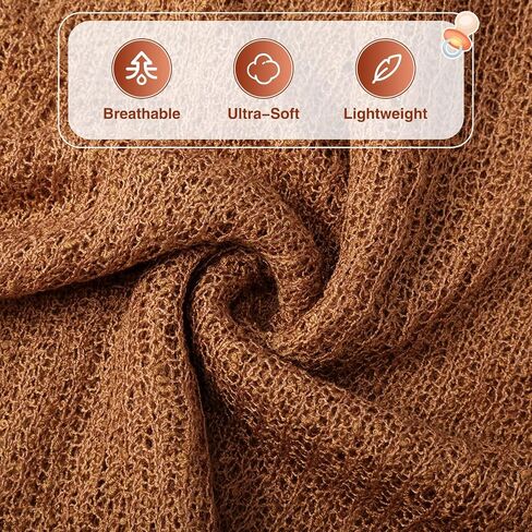Tudomro 6 Pcs Newborn Photography Props Baby Stretch Wraps Set 6 Colors Breathable Infant Wrap Unisex Long Ripple Blanket for Girl Boy Posing DIY Photoshoot Baby Shower, 15.8" x 59"(Fresh Color) in Saudi Arabia