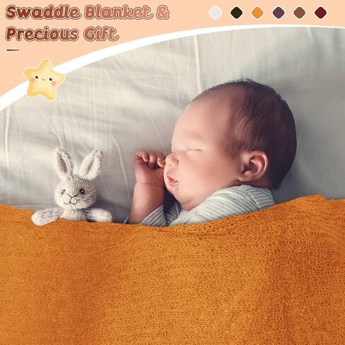 Tudomro 6 Pcs Newborn Photography Props Baby Stretch Wraps Set 6 Colors Breathable Infant Wrap Unisex Long Ripple Blanket for Girl Boy Posing DIY Photoshoot Baby Shower, 15.8" x 59"(Fresh Color) in Saudi Arabia