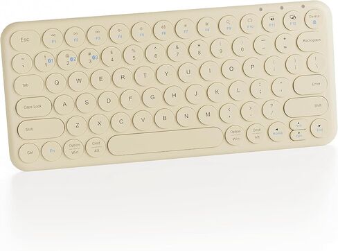 Mini Bluetooth Keyboard, Low Profile Quiet Keys (Khaki) in Kuwait