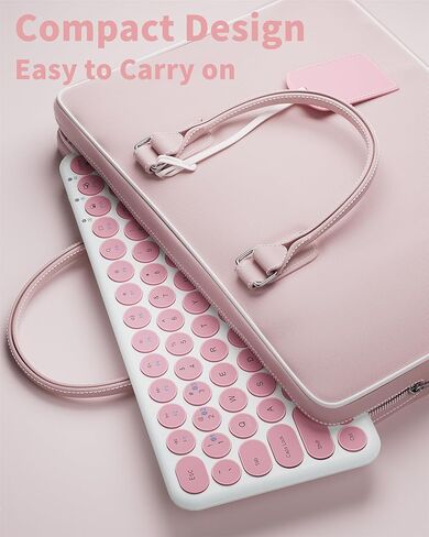 لوحة مفاتيح بلوتوث صغيرة - لوحة مفاتيح لاسلكية محمولة متعددة الأجهزة - 78 مفتاحًا لوحة مفاتيح جمالية هادئة لأجهزة iPad والكمبيوتر اللوحي والكمبيوتر المحمول والكمبيوتر الشخصي والكمبيوتر المحمول وWindows وMac وChrome OS وAndroid in Kuwait