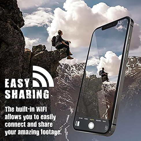 icefox Action Camera 4K Underwater Camera External Microphone Waterproof 40M Ultra HD 20MP Camera 170 ° Ultra Wide Angle WiFi Camcorder, Gray in Kuwait