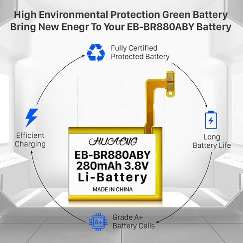 بطارية HUAENG R880، (ترقية جديدة 2023) بطارية بديلة EB-BR880ABY ليثيوم أيون بوليمر 280 مللي أمبير في الساعة لساعة Samsung Galaxy Watch 4 الكلاسيكية 42 مم SM-R880 SM-R885 مع مجموعة أدوات in Kuwait