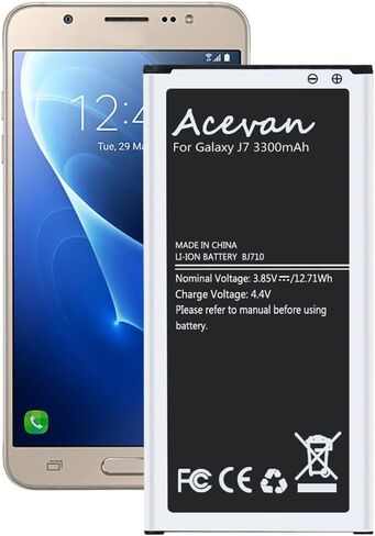 Acevan Galaxy J7 Battery 3300mAh Replacement Battery for Samsung J7 (2016) J710 J710F J710T J710P EB-BJ710CBC EB-BJ710CBE, Galaxy J7 Prime (2017) J727 J7 Perx J727P J727A J727V J727T J727R J727U in Saudi Arabia