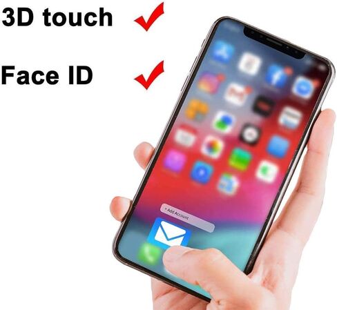 طقم استبدال شاشة LCD لموبايل ايفون X 5.8 بوصة مع اطار محول رقمي ثلاثي الابعاد يعمل باللمس مع مجموعة ادوات اصلاح باللون الاسود in Kuwait