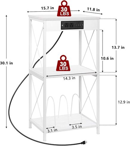 حامل مشغل تسجيل BTY مع محطة شحن ومنافذ USB، تخزين سجل الفينيل 3 طبقات مع فواصل حامل عرض تسجيل صغير يحمل ما يصل إلى 90 ألبومًا لغرفة المعيشة وغرفة النوم والمكتب، رمادي in Kuwait