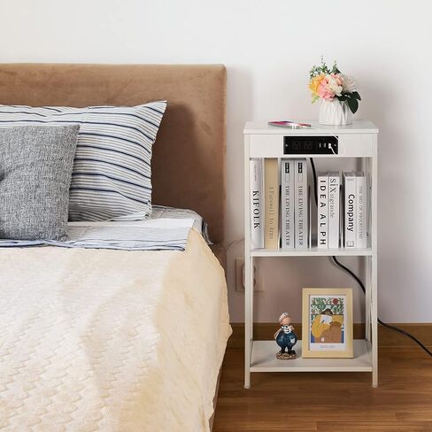 حامل مشغل تسجيل BTY مع محطة شحن ومنافذ USB، تخزين سجل الفينيل 3 طبقات مع فواصل حامل عرض تسجيل صغير يحمل ما يصل إلى 90 ألبومًا لغرفة المعيشة وغرفة النوم والمكتب، رمادي in Kuwait