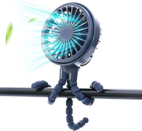 LAT Stroller Fan Flexible Tripod Clip On Fan,Portable Fan Car Seat Baby Fan with Flexible Tripod (Navy Blue) in Kuwait