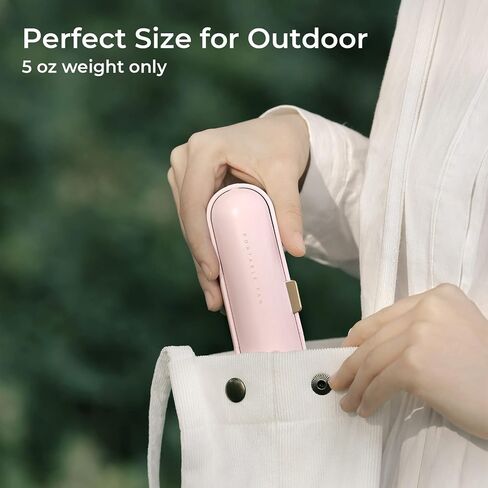 NeasupLife Handheld Fan with 1800mAh Power Bank Small Personal Portable Fan,Mini Pocket Fan battery Powerful USB Rechargeable Fan 2 Speed(9-16 Hours) Cooling Fan,for Travel,Outdoor(Pink) in Saudi Arabia