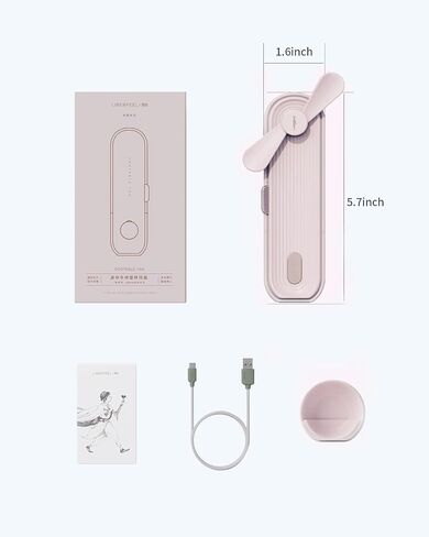 NeasupLife Handheld Fan with 1800mAh Power Bank Small Personal Portable Fan,Mini Pocket Fan battery Powerful USB Rechargeable Fan 2 Speed(9-16 Hours) Cooling Fan,for Travel,Outdoor(Pink) in Saudi Arabia