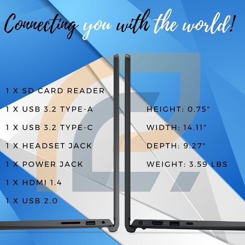 Dell Inspiron 3000 Series 3535 Laptop, 15.6" FHD Touchsreen, AMD Ryzen 5 7530U, 40GB RAM, 2TB SSD, Webcam, HDMI, Wi-Fi, Windows 11 Home, Black in Saudi Arabia