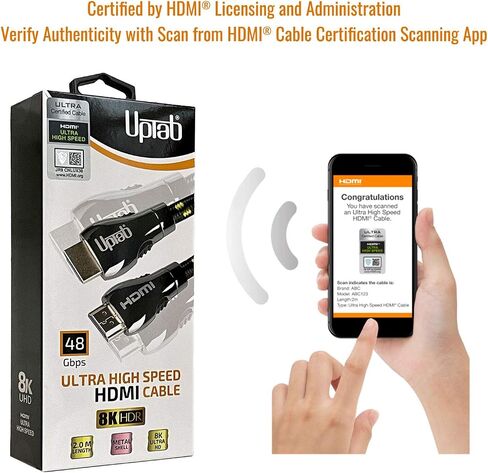 Certified HDMI 2.1 8K Ultra High Speed Cable 8K 60Hz HDR 48Gbps eARC VRR Compatible with Dolby Atmos/Vision Playstation 5/PS5 Xbox Series X RTX 3090 Apple TV 4K Roku Fire Sony LG TV (10FT/3M) in Saudi Arabia