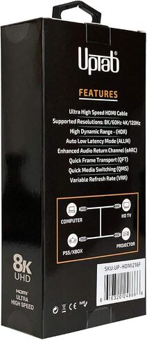 Certified HDMI 2.1 8K Ultra High Speed Cable 8K 60Hz HDR 48Gbps eARC VRR Compatible with Dolby Atmos/Vision Playstation 5/PS5 Xbox Series X RTX 3090 Apple TV 4K Roku Fire Sony LG TV (10FT/3M) in Saudi Arabia