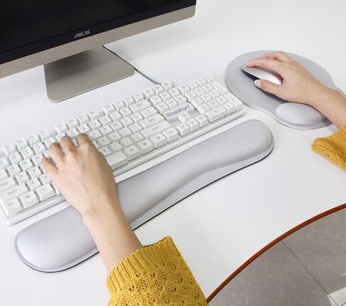 Ergonomic Keyboard Mouse Pad Wrist Rest Support Set for Laptop/Computer/Desktop,Memory Foam Hand Rest Wrist Cushion for Gaming/Office,Lightweight Comfortable & Pain Relief (Flowers) in Saudi Arabia