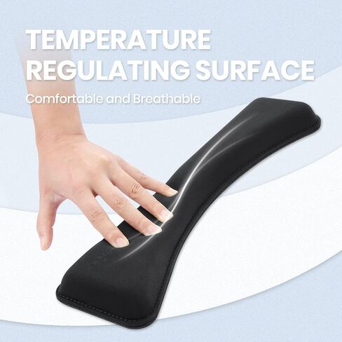 Perixx PERIPRO-512 Ergonomic Keyboard Wrist Rest - Gel Cushion Support - Compatible with Various Ergo Keyboard - Dimension 17.32x3.94x1.30 inches - Black in Kuwait