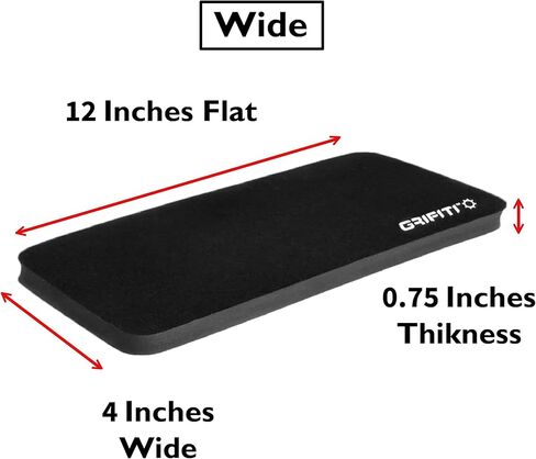 وسادة معصم Grifiti Fat مقاس 12 بوصة × 2.75 بوصة × 0.75 بوصة مسند لوحة المفاتيح سميكة وصغيرة الحجم ومريحة للوحات مفاتيح الكمبيوتر ومساند معصم اليد والكف تدعم ملحقات وسادات استراحة النفق الرسغي (رفيعة 12 × 2.75 × 0.75) in Kuwait