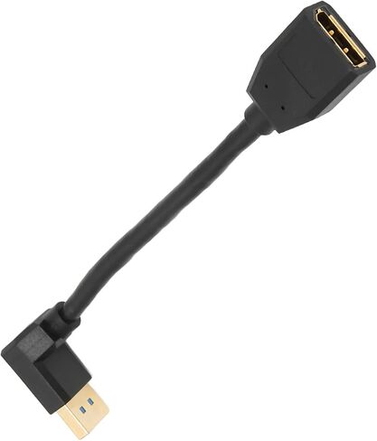 Displayport Extension Cable, 0.15m 32.4Gbps Displayport 90 Degree Male to Displayport Female Display Port Cable, for Graphics Cards and Monitors with Displayport Ports in Saudi Arabia
