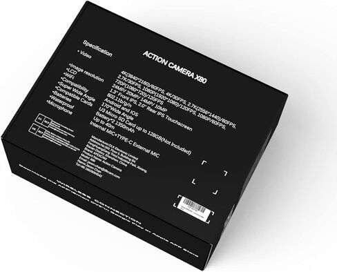 Apexcam 24MP 4K Action Camera EIS Touch Screen 40M Waterproof Underwater Camera, Wide Angle Dual Screen Camera for Vlog(External Mic,Remote Control, Charger and Helmet Accessories) in Kuwait