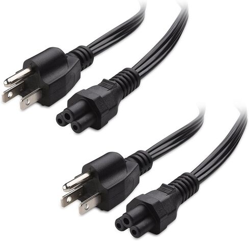 Cable Matters 2-Pack 16 AWG 13A 3 Prong Power Cord, 6ft, Black in Saudi Arabia