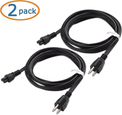 Cable Matters 2-Pack 16 AWG 13A 3 Prong Power Cord, 6ft, Black in Saudi Arabia