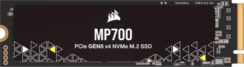 Corsair MP700 2TB PCIe Gen5 x4 NVMe 2.0 M.2 SSD – High-Density TLC NAND – Aluminum Heatsink – M.2 2280 – DirectStorage Compatible – Up to 10,000MB/sec – PCIe Gen4 & Gen3 Backwards Compatible – Black in Saudi Arabia