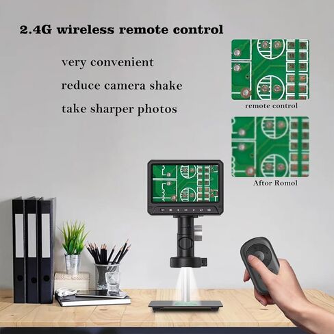 مجهر رقمي بشاشة IPS عالية الوضوح مقاس 10.1 بوصة، مجهر عملة معدنية 12 مليون بكسل، مجهر إصلاح إلكتروني للبالغين، يدعم نظام Windows xP.vista/7/8/10/11Mocos X 11.0 in Kuwait