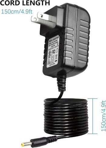شاحن حائط لمشغل DVD المحمول، سلك إمداد الطاقة، محول التيار الكهربائي AC-DC متوافق مع UEME/HDJUNTUNKOR/DBPOWER DVD المحمول [مدرج في قائمة UL] in Saudi Arabia