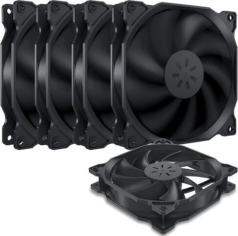 upHere 12BK4-5 PWM Case Fan,120mm PC Fan,High Performance Cooling Fan, 4-Pin, Adjustable Speed 900-1800 RPM, Compatible with Desktop in Saudi Arabia