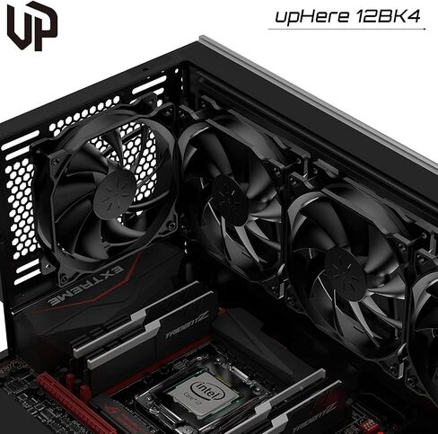 upHere 12BK4-5 PWM Case Fan,120mm PC Fan,High Performance Cooling Fan, 4-Pin, Adjustable Speed 900-1800 RPM, Compatible with Desktop in Saudi Arabia
