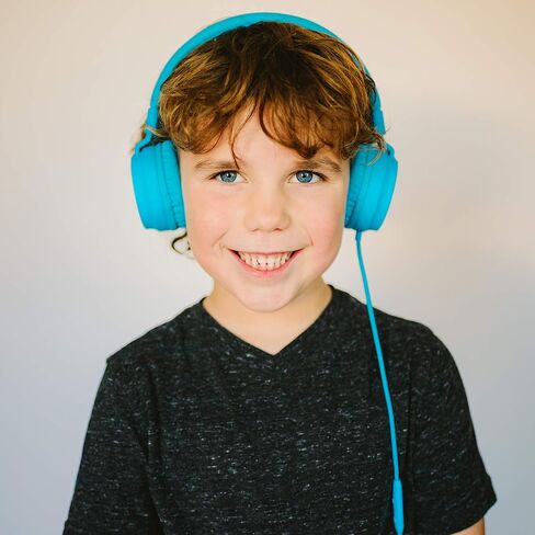 Puro Sound Labs PuroBasic Volume Limiting Wired Headphones for Kids, Foldable & Adjustable Headband w/Microphone, Compatible with Smartphones, Tablets and PC’s -Green in Saudi Arabia