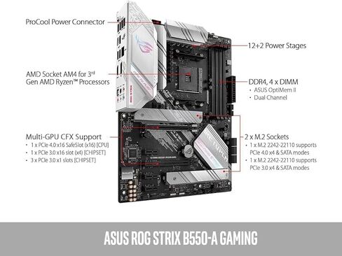 Micro Center AMD Ryzen 7 5700X 8-Core 16-Thread Unlocked Desktop Processor Bundle with ASUS ROG Strix B550-A AMD AM4 Zen 3 Ryzen 5000 ATX Gaming Motherboard in Saudi Arabia