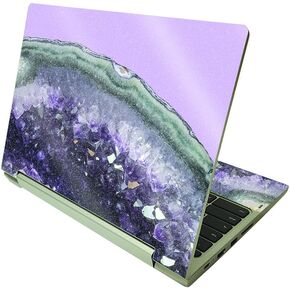 MightySkins Glossy Glitter Skin Compatible with Lenovo IdeaPad Flex 3 Chromebook 2-in-1 11.6" (2021) - Amethyst Agate | Protective, Durable High-Gloss Glitter Finish | Easy to Apply | Made in The USA