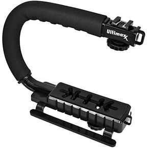 مقبض Ultimaxx لاستقرار يدوي مع حامل ملحق لكاميرا فيديو كاميرا DSLR DV من Canon Nikon Sony Panasonic Pentax Olympus Camcorders in Saudi Arabia