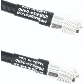 Times Microwave LMR-400 Ultraflex RF Coaxial Antenna Cable with MPD Digital Threaded-on Soldered Type UHF PL259 Male Connectors (20ft)