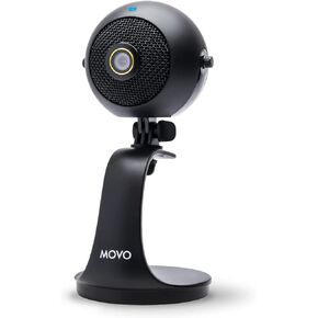 Movo WebMic-HD Webcam and Condenser Microphone - 1080p HD Webcam and Pro Cardioid Condenser Mic - HD USB Camera and Computer Microphone for Streaming, Gaming, Work-from-Home, Video Calls